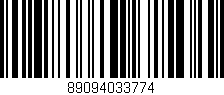 Código de barras (EAN, GTIN, SKU, ISBN): '89094033774'