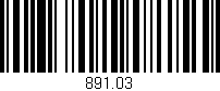 Código de barras (EAN, GTIN, SKU, ISBN): '891.03'