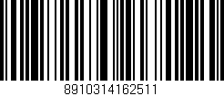 Código de barras (EAN, GTIN, SKU, ISBN): '8910314162511'