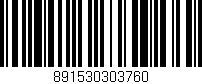 Código de barras (EAN, GTIN, SKU, ISBN): '891530303760'