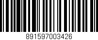 Código de barras (EAN, GTIN, SKU, ISBN): '891597003426'