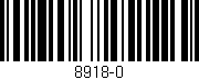 Código de barras (EAN, GTIN, SKU, ISBN): '8918-0'