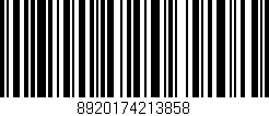Código de barras (EAN, GTIN, SKU, ISBN): '8920174213858'