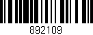 Código de barras (EAN, GTIN, SKU, ISBN): '892109'