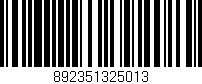 Código de barras (EAN, GTIN, SKU, ISBN): '892351325013'