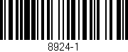 Código de barras (EAN, GTIN, SKU, ISBN): '8924-1'