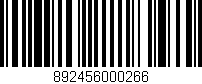 Código de barras (EAN, GTIN, SKU, ISBN): '892456000266'