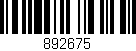 Código de barras (EAN, GTIN, SKU, ISBN): '892675'
