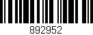 Código de barras (EAN, GTIN, SKU, ISBN): '892952'