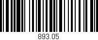 Código de barras (EAN, GTIN, SKU, ISBN): '893.05'