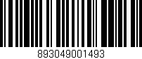 Código de barras (EAN, GTIN, SKU, ISBN): '893049001493'