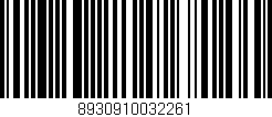 Código de barras (EAN, GTIN, SKU, ISBN): '8930910032261'