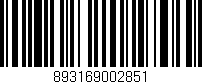 Código de barras (EAN, GTIN, SKU, ISBN): '893169002851'