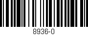Código de barras (EAN, GTIN, SKU, ISBN): '8936-0'