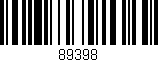 Código de barras (EAN, GTIN, SKU, ISBN): '89398'