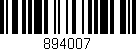 Código de barras (EAN, GTIN, SKU, ISBN): '894007'