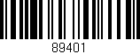 Código de barras (EAN, GTIN, SKU, ISBN): '89401'