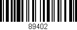 Código de barras (EAN, GTIN, SKU, ISBN): '89402'