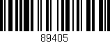 Código de barras (EAN, GTIN, SKU, ISBN): '89405'