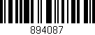 Código de barras (EAN, GTIN, SKU, ISBN): '894087'