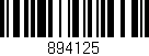Código de barras (EAN, GTIN, SKU, ISBN): '894125'