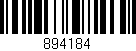 Código de barras (EAN, GTIN, SKU, ISBN): '894184'