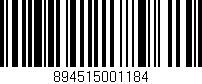 Código de barras (EAN, GTIN, SKU, ISBN): '894515001184'