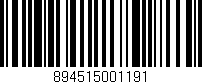 Código de barras (EAN, GTIN, SKU, ISBN): '894515001191'