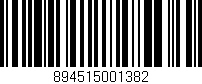 Código de barras (EAN, GTIN, SKU, ISBN): '894515001382'