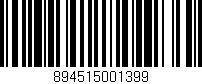Código de barras (EAN, GTIN, SKU, ISBN): '894515001399'