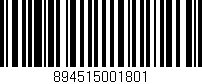 Código de barras (EAN, GTIN, SKU, ISBN): '894515001801'