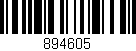 Código de barras (EAN, GTIN, SKU, ISBN): '894605'