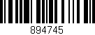 Código de barras (EAN, GTIN, SKU, ISBN): '894745'