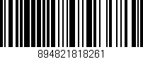 Código de barras (EAN, GTIN, SKU, ISBN): '894821818261'