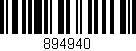 Código de barras (EAN, GTIN, SKU, ISBN): '894940'