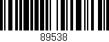 Código de barras (EAN, GTIN, SKU, ISBN): '89538'
