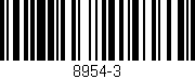 Código de barras (EAN, GTIN, SKU, ISBN): '8954-3'
