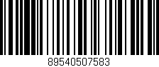 Código de barras (EAN, GTIN, SKU, ISBN): '89540507583'