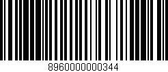 Código de barras (EAN, GTIN, SKU, ISBN): '8960000000344'