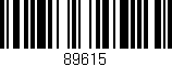 Código de barras (EAN, GTIN, SKU, ISBN): '89615'