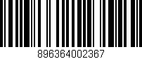 Código de barras (EAN, GTIN, SKU, ISBN): '896364002367'