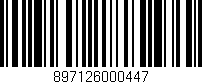 Código de barras (EAN, GTIN, SKU, ISBN): '897126000447'