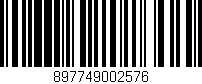 Código de barras (EAN, GTIN, SKU, ISBN): '897749002576'