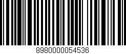 Código de barras (EAN, GTIN, SKU, ISBN): '8980000054536'