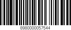 Código de barras (EAN, GTIN, SKU, ISBN): '8980000057544'