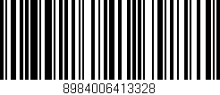 Código de barras (EAN, GTIN, SKU, ISBN): '8984006413328'