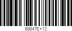 Código de barras (EAN, GTIN, SKU, ISBN): '89847E+12'