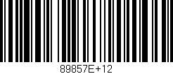 Código de barras (EAN, GTIN, SKU, ISBN): '89857E+12'