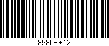Código de barras (EAN, GTIN, SKU, ISBN): '8986E+12'