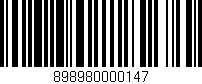 Código de barras (EAN, GTIN, SKU, ISBN): '898980000147'